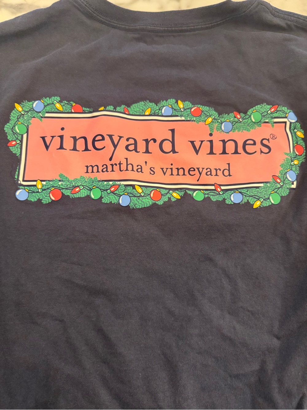 Men's Vineyard Vines Holiday Logo Tee Size M